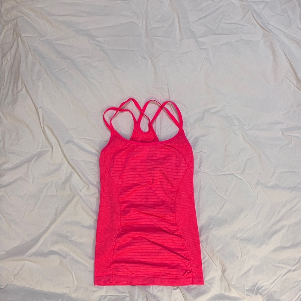 Zella Hot Pink/Orange Strappy Tank Top